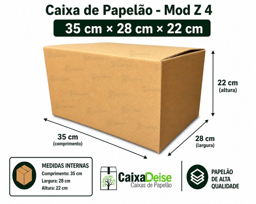 Caixa de papelão 35 x 28 x 22 cm